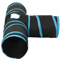 VIDAXL Tunnel Pour Chats à 3 Voies Noir Et Bleu 90 Cm Polyester -vidaXL Magasin 0e18cb7718d77041