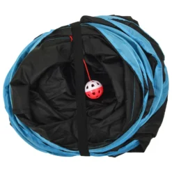 VIDAXL Tunnel Pour Chats à 3 Voies Noir Et Bleu 90 Cm Polyester -vidaXL Magasin 0e89b4a68c94ebcd