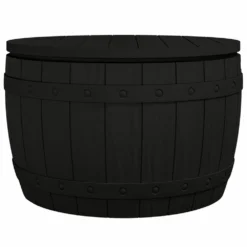 VIDAXL Boîte De Rangement De Jardin 3 En 1 Noir Polypropylène