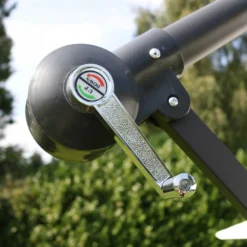 Parasol Déporté 3x3m Et 4 Dalles à Lestées Aluminium Blanc -vidaXL Magasin 1a73ecb64f55ce5e