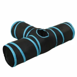 VIDAXL Tunnel Pour Chats à 3 Voies Noir Et Bleu 90 Cm Polyester -vidaXL Magasin 2d9ed866745f591e