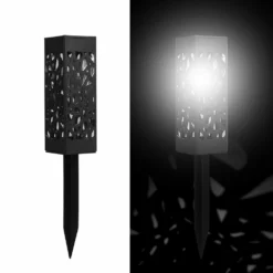 Lot 6 Bornes Solaire à Planter Plastique Noir -vidaXL Magasin 2e05f73df008d945