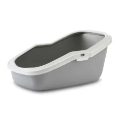 Savic Bac à Litière Avec Rebord Aseo : Gris