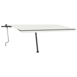 VIDAXL Auvent Manuel Rétractable Avec Led 500x350 Cm Crème -vidaXL Magasin 54babbe3ffff6e4f