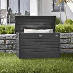 Biohort Coffre De Jardin En Acier Galvanisé, Gris Foncé L.101cm -vidaXL Magasin 561606 003