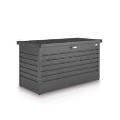 Biohort Coffre De Jardin En Acier Galvanisé, Gris Foncé L.101cm