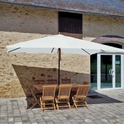 Parasol Droit 4x3 M écru Pegasia -vidaXL Magasin 5ba6b1ac4aa1cc71