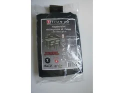 Housse De Protection Pour Table Rectangulaire + Chaises 180 X 150 X 85 Cm - Noir -vidaXL Magasin 627036ee12b397.34208851