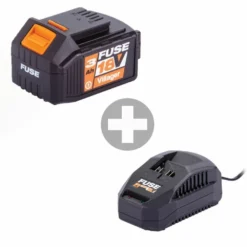 Batterie Lithium Ion 18 Volts 3ah Avec Chargeur 2.4a Villager Fuse