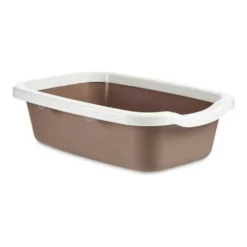 Bac à Litière Pour Chats Beige Plastique (38 X 16 X 58,5 Cm)