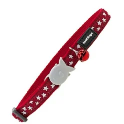 Red Dingo Collier Pour Chat Rouge Etoiles (1,2 X 20-32 Cm)