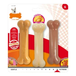 Nylabone Jouet Pour Chien Extreme Chew Value Pack Bacon Beurre De Cacahuètes Taille S Poulet Nylon (3 Pcs)