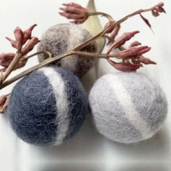 Bala - Lot De 3 Balles De Jeu Pour Chat En Feutre De Laine ø4cm