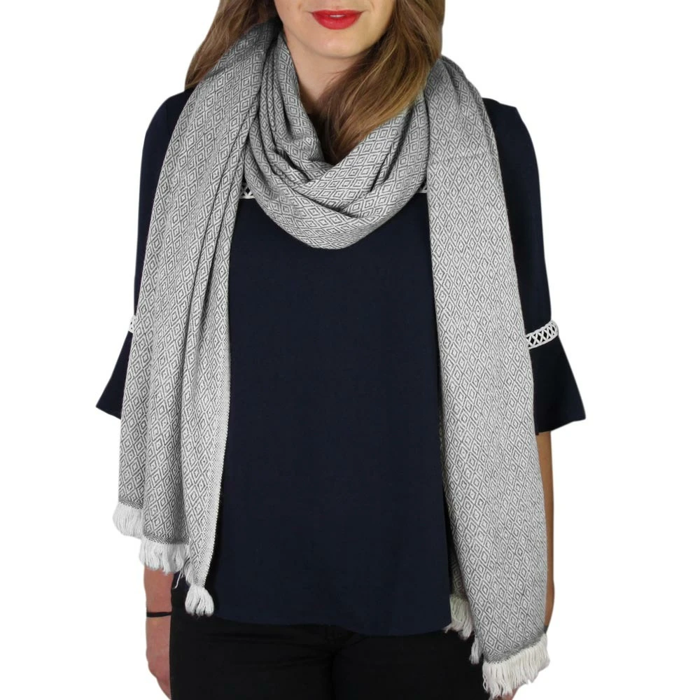 Etole / Pashmina Femme Gris Foncé 2 Etole / Pashmina Femme Gris Foncé – Image 2