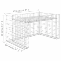 VIDAXL Garage Tondeuse à Gazon Lit Surélevé 110x80x60 Cm Fil En Acier -vidaXL Magasin 63d3812d86de16.26018571