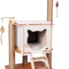 Arbre à Chat Vip Avec Dôme Griffoir Escalier Jouet 107cm (beige)