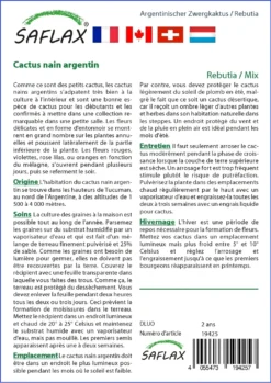 Kit De Culture - Cactus Nain Argentin - 40 Graines - Rebutia / Mix -vidaXL Magasin 6406411347abb3.06145492