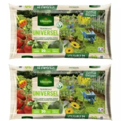 Lot De 2 Sacs De Terreau Universel 20l Soit 40l