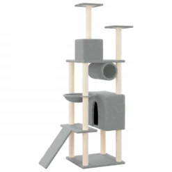 VIDAXL Arbre à Chat Avec Griffoirs En Sisal Gris Clair 168 Cm -vidaXL Magasin 641dadc6cc6b39.83921982