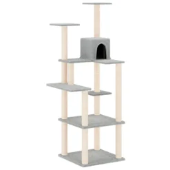 VIDAXL Arbre à Chat Avec Griffoirs En Sisal Gris Clair 153 Cm