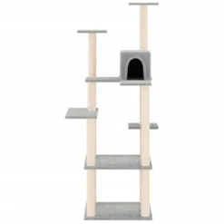 VIDAXL Arbre à Chat Avec Griffoirs En Sisal Gris Clair 153 Cm -vidaXL Magasin 641dadcb7592b5.97306690