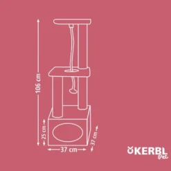 KERBL Arbre à Chat Platin Pro 106 Cm Anthracite -vidaXL Magasin 641dadf9692d08.72638838