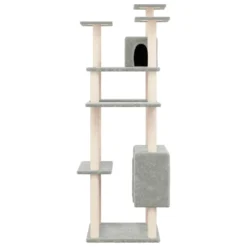 VIDAXL Arbre à Chat Avec Griffoirs En Sisal Gris Clair 162 Cm -vidaXL Magasin 641dadfe93c682.64944098