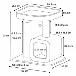 Flamingo Arbre à Chat Anzu 62x44x71 Cm -vidaXL Magasin 641dae025160f1.63076986