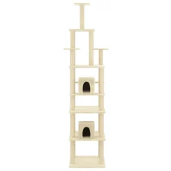 VIDAXL Arbre à Chat Avec Griffoirs En Sisal Crème 216 Cm -vidaXL Magasin 641dae146f7072.11592900