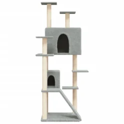 VIDAXL Arbre à Chat Avec Griffoirs En Sisal Gris Clair 153 Cm -vidaXL Magasin 641dae1e7c0b75.57605142