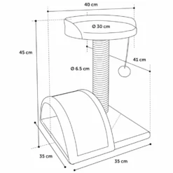 Flamingo Arbre à Chat Charlton Grège 40x41x45 Cm -vidaXL Magasin 641dae28649d03.36505792