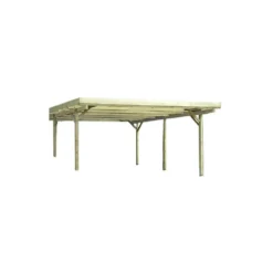 Carport En Bois Couverture Pvc Basic Double