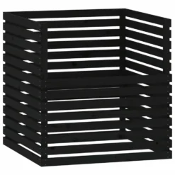 VIDAXL Composteur Noir 100x100x102 Cm Bois Massif De Pin