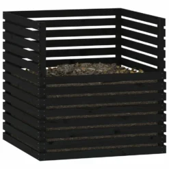 VIDAXL Composteur Noir 100x100x102 Cm Bois Massif De Pin -vidaXL Magasin 6422e3c79e05a4.99177586