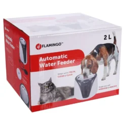Flamingo Distributeur D'eau Automatique Pour Animaux Adriana 2 L Gris -vidaXL Magasin 64232f135b4b06.64641086