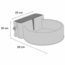 Flamingo Fontaine à Eau Pour D'extérieur Pour Chien Drava Gris 2,5 L -vidaXL Magasin 64232f17120e62.62926585