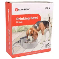 Flamingo Fontaine à Eau Pour D'extérieur Pour Chien Drava Gris 2,5 L -vidaXL Magasin 64232f171c8d01.66256456