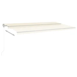 VIDAXL Auvent Manuel Rétractable Avec Led 600x350 Cm Crème -vidaXL Magasin 6426ddb3c04e31.54794028