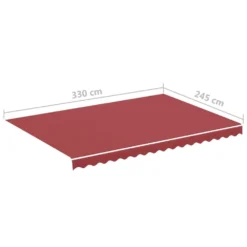 VIDAXL Tissu De Remplacement Pour Auvent Bordeaux Rouge 3,5x2,5 M -vidaXL Magasin 6426ddc924a6c4.64363192