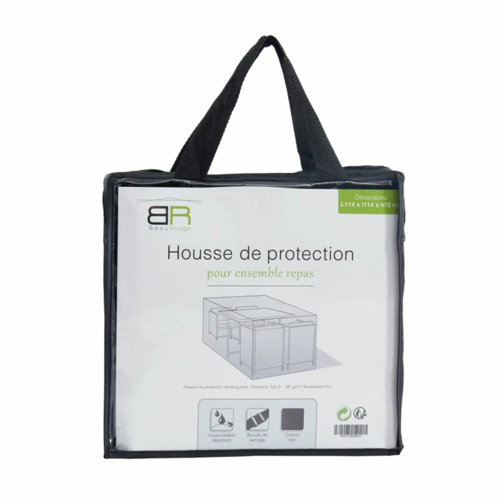 Housse De Protection Pour Ensemble Repas 4 Places Noir 1 Housse De Protection Pour Ensemble Repas 4 Places Noir