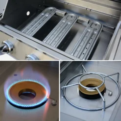 Barbecue Gaz Inox 14kw - Richelieu Noir - Barbecue 4 Brûleurs Dont 1 Feu Latéral. Côté Grill Et Côté Plancha -vidaXL Magasin 64467a4aa9e168.80386865