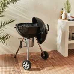 Barbecue Premium Charbon De Bois ø 57cm - Charles - Noir émaillé. Barbecue Avec Grille Amovible. Aérateurs. Fumoir. Récupérateur De -vidaXL Magasin 64467a52d6bca2.65035736