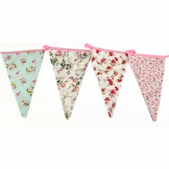 Guirlande Fanions En Tissu Vintage Flower 3.15m