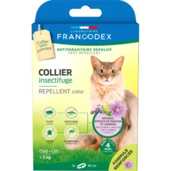 Collier Insectifuge Pour Chats De Plus De 2 Kg Longueur 35 Cm Formule Renf