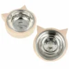 2 Gamelles Inox Tête De Chat à Décorer