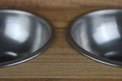 Feliformia® Gamelle Chat 600ml Support En Bois Avec 2 Bols Gamelle Chat Surélevée Acier Inoxydable Bol Pour Chat Et Petit Chien -vidaXL Magasin 6455493f1bdaf6.91091595