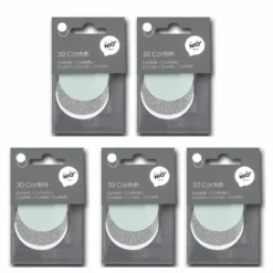 150 Confettis Argent Et Bleu Menthe