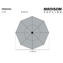 Madison Parasol Elba 300 Cm Taupe -vidaXL Magasin 645801da66e278.15172107