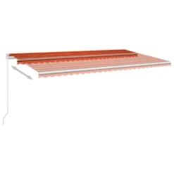 VIDAXL Auvent Manuel Rétractable 600x350 Cm Orange Et Marron -vidaXL Magasin 645a959bbef004.55811820