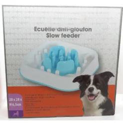 Ecuelle Anti-glouton Carré, 28 X 28 X 6.5 Cm Pour Chien -vidaXL Magasin 645b8bcf731402.78442501